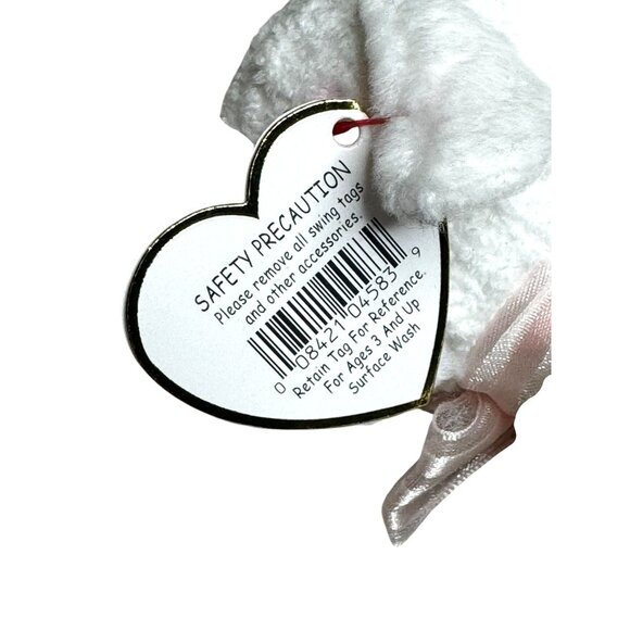 Ty Beanie Babies Collection Lullaby Lamb Plush Toy 2002 White Soft Cuddly Sheep - Picture 3 of 8